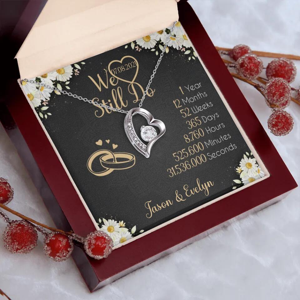 Personalized Valentine Gifts - We Still Do 1 Year - Personalized Necklace - 1st Anniversary Gift for Her - Image 22