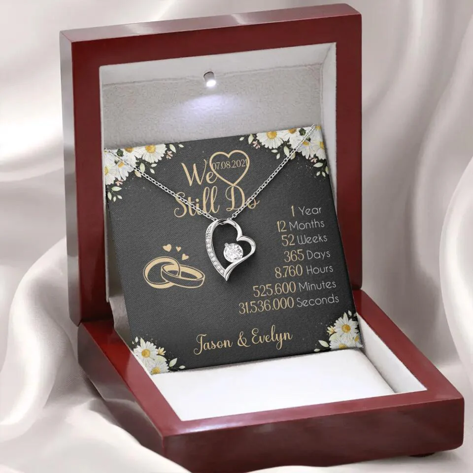 Personalized Valentine Gifts - We Still Do 1 Year - Personalized Necklace - 1st Anniversary Gift for Her - Image 23