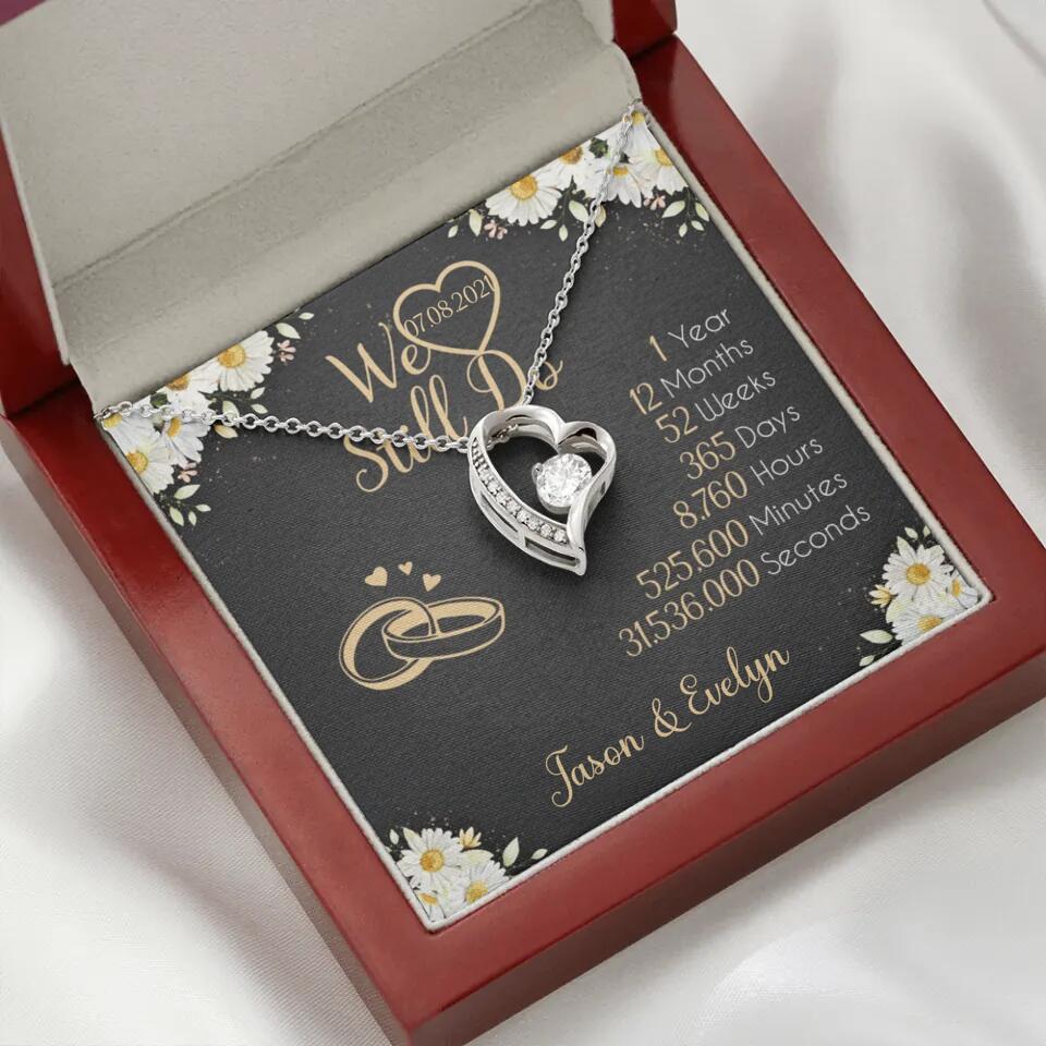 Personalized Valentine Gifts - We Still Do 1 Year - Personalized Necklace - 1st Anniversary Gift for Her - Image 24
