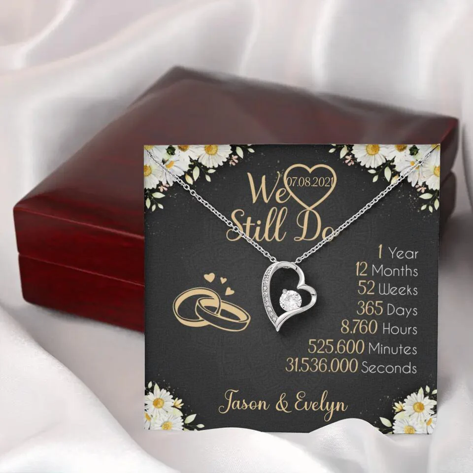 Personalized Valentine Gifts - We Still Do 1 Year - Personalized Necklace - 1st Anniversary Gift for Her - Image 25
