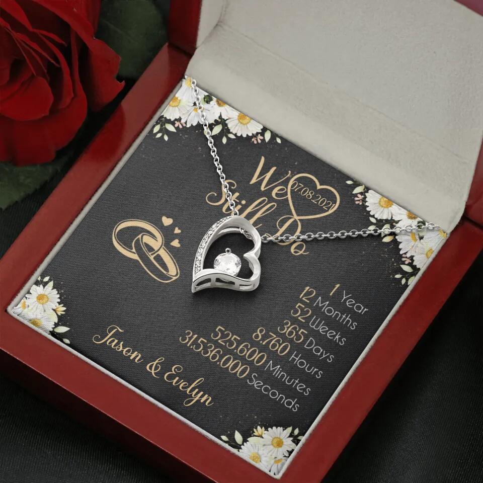 Personalized Valentine Gifts - We Still Do 1 Year - Personalized Necklace - 1st Anniversary Gift for Her - Image 26