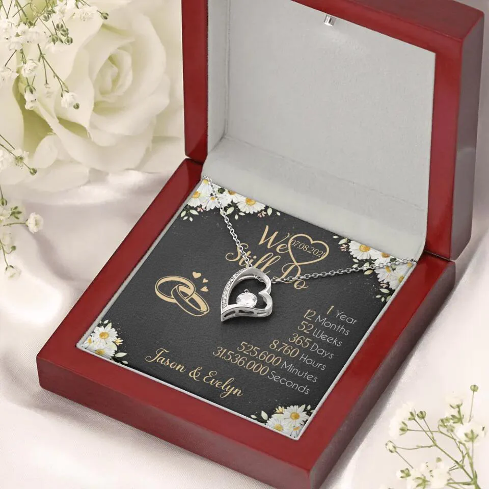 Personalized Valentine Gifts - We Still Do 1 Year - Personalized Necklace - 1st Anniversary Gift for Her - Image 27