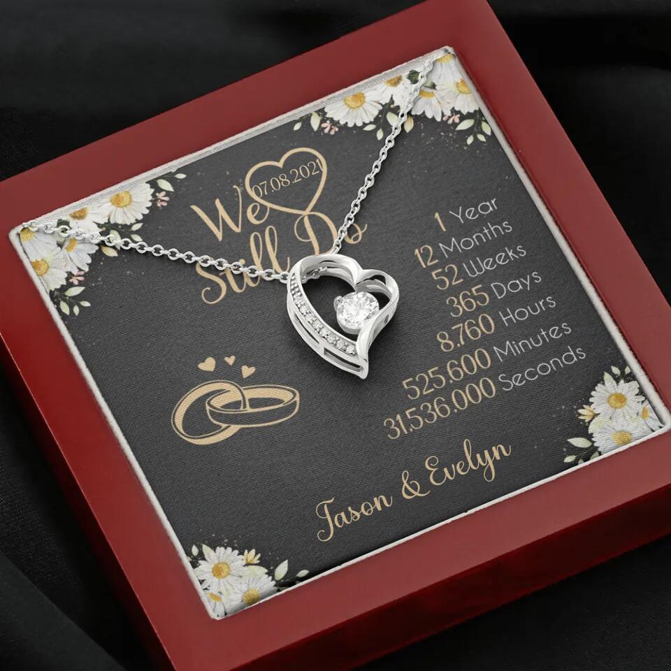Personalized Valentine Gifts - We Still Do 1 Year - Personalized Necklace - 1st Anniversary Gift for Her - Image 28