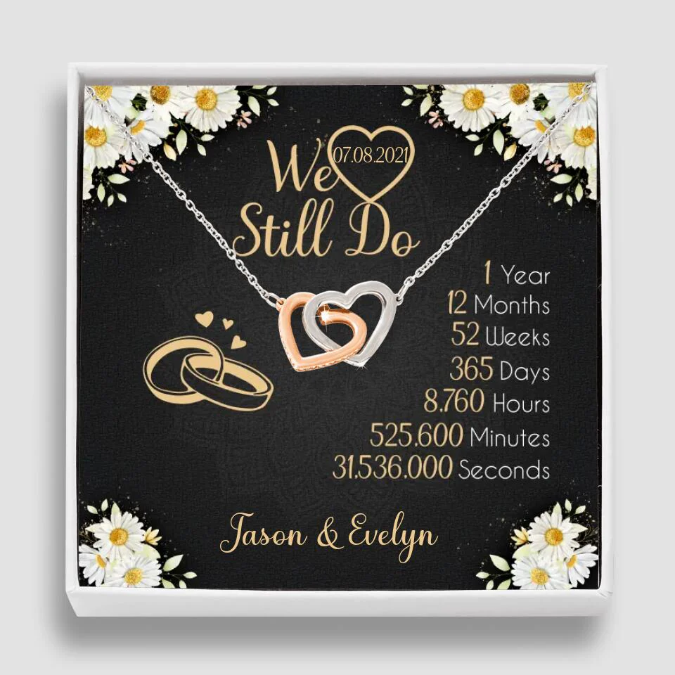 Personalized Valentine Gifts - We Still Do 1 Year - Personalized Necklace - 1st Anniversary Gift for Her - Image 29
