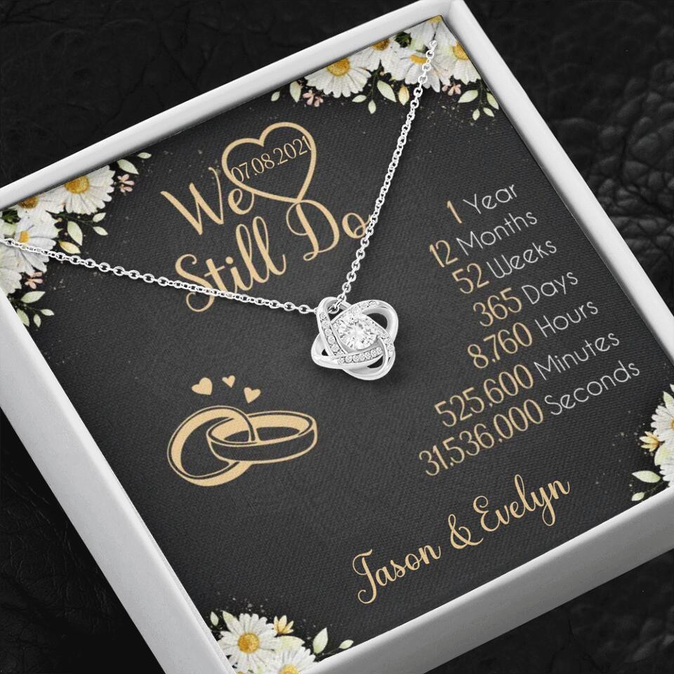 Personalized Valentine Gifts - We Still Do 1 Year - Personalized Necklace - 1st Anniversary Gift for Her - Image 3