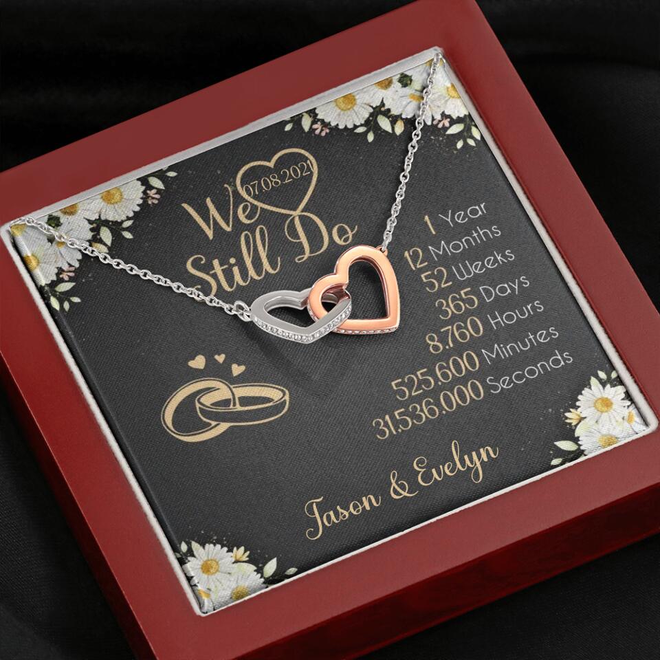 Personalized Valentine Gifts - We Still Do 1 Year - Personalized Necklace - 1st Anniversary Gift for Her - Image 34