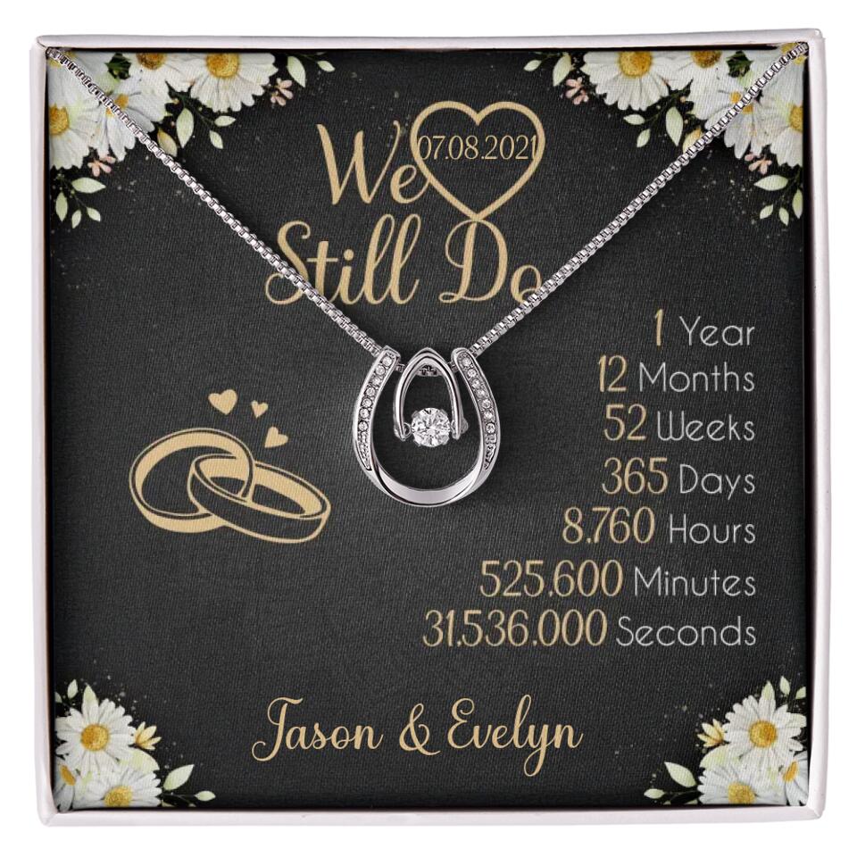 Personalized Valentine Gifts - We Still Do 1 Year - Personalized Necklace - 1st Anniversary Gift for Her - Image 35