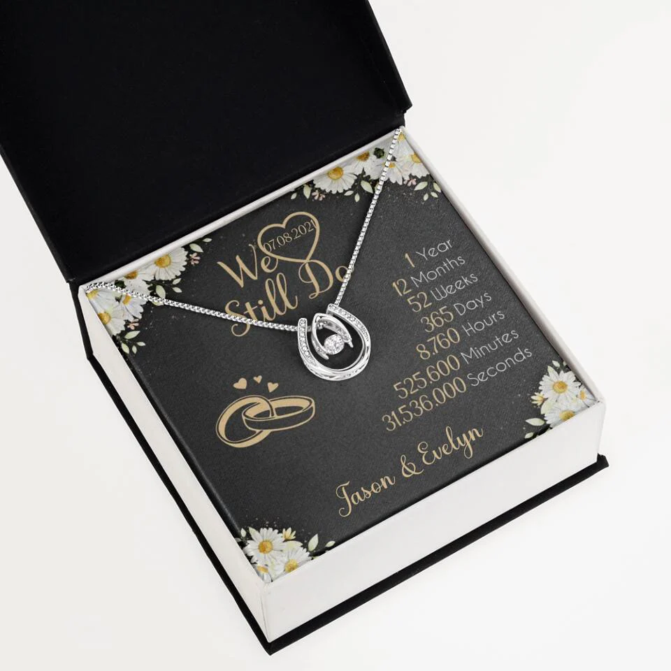 Personalized Valentine Gifts - We Still Do 1 Year - Personalized Necklace - 1st Anniversary Gift for Her - Image 37