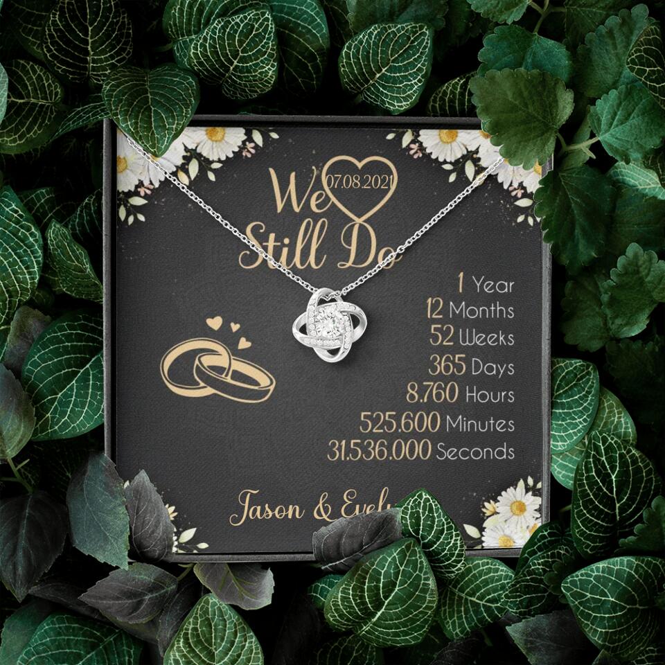 Personalized Valentine Gifts - We Still Do 1 Year - Personalized Necklace - 1st Anniversary Gift for Her - Image 4
