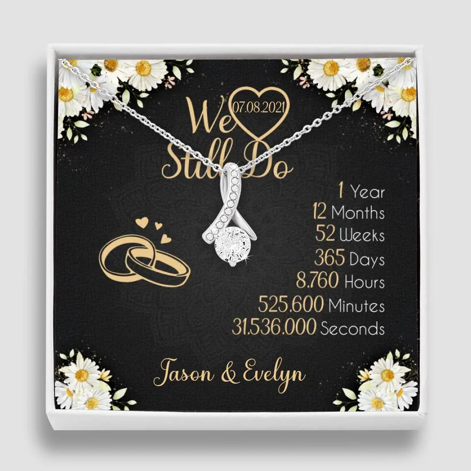 Personalized Valentine Gifts - We Still Do 1 Year - Personalized Necklace - 1st Anniversary Gift for Her - Image 42