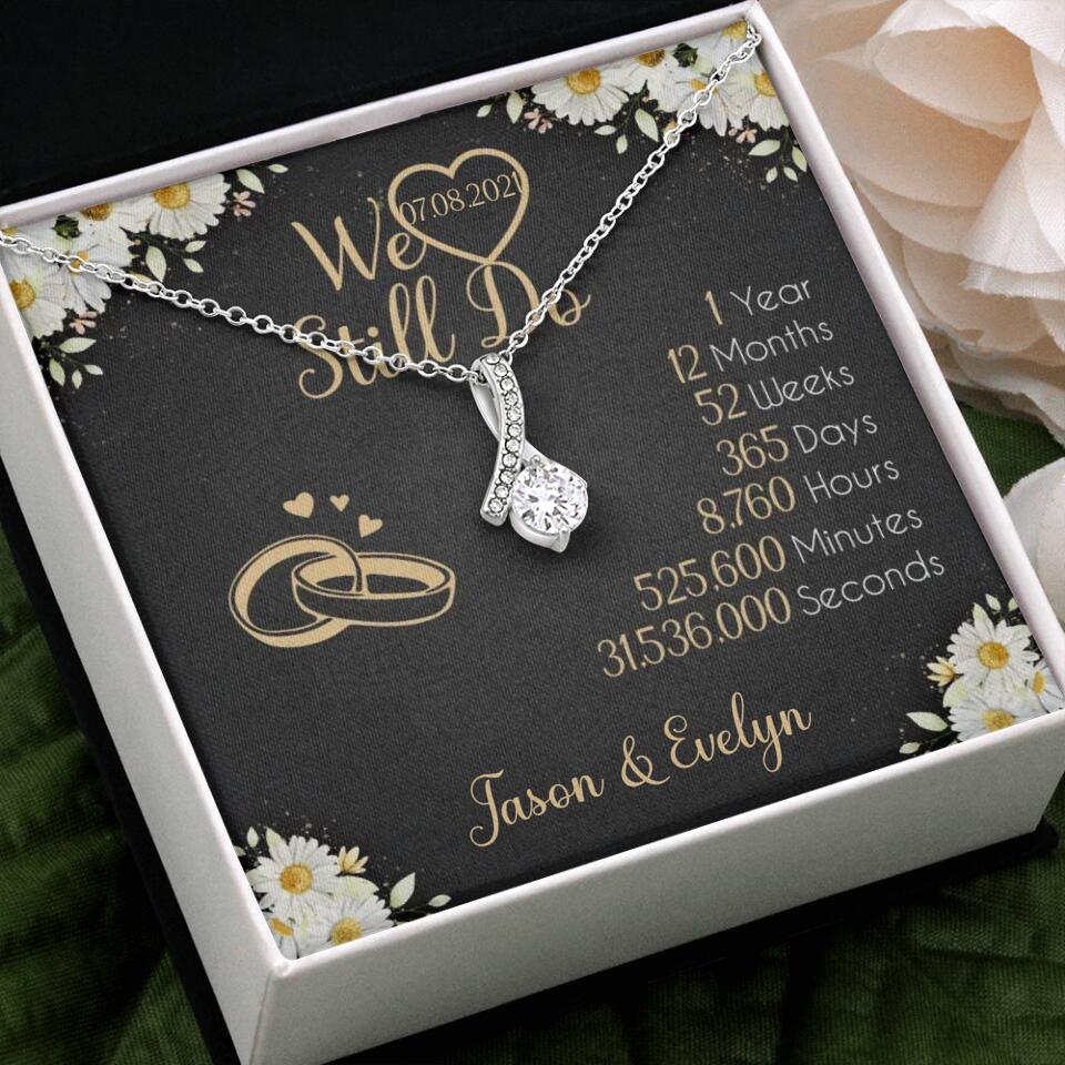 Personalized Valentine Gifts - We Still Do 1 Year - Personalized Necklace - 1st Anniversary Gift for Her - Image 43