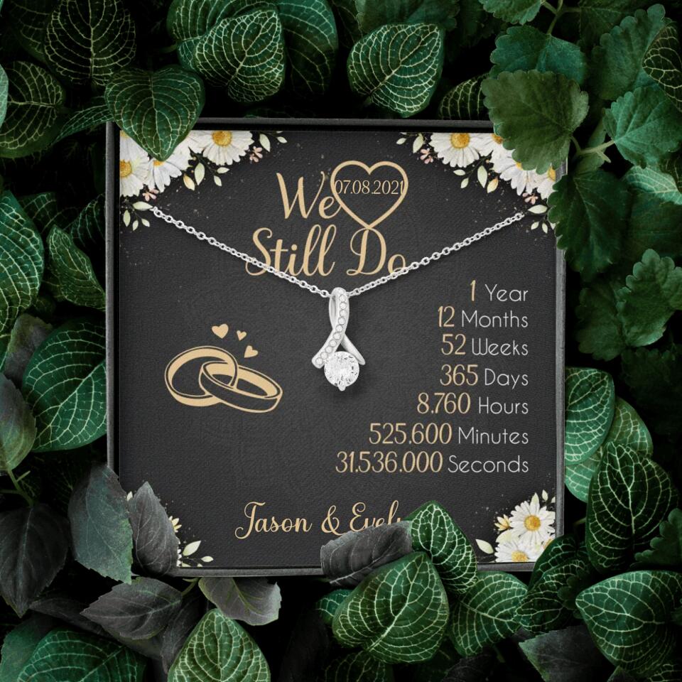 Personalized Valentine Gifts - We Still Do 1 Year - Personalized Necklace - 1st Anniversary Gift for Her - Image 44