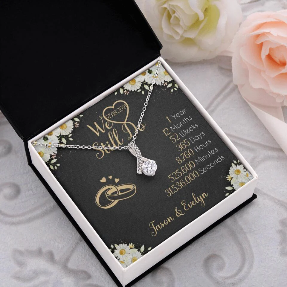 Personalized Valentine Gifts - We Still Do 1 Year - Personalized Necklace - 1st Anniversary Gift for Her - Image 45