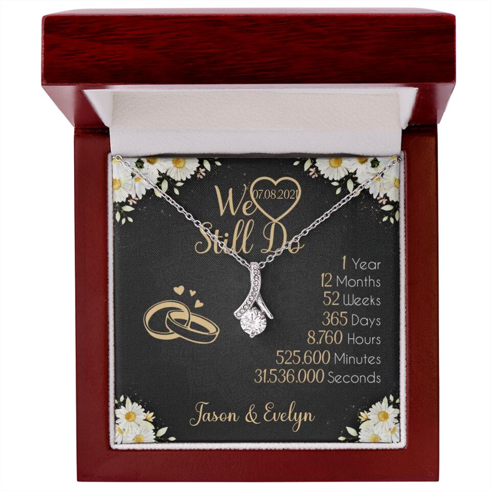 Personalized Valentine Gifts - We Still Do 1 Year - Personalized Necklace - 1st Anniversary Gift for Her - Image 47