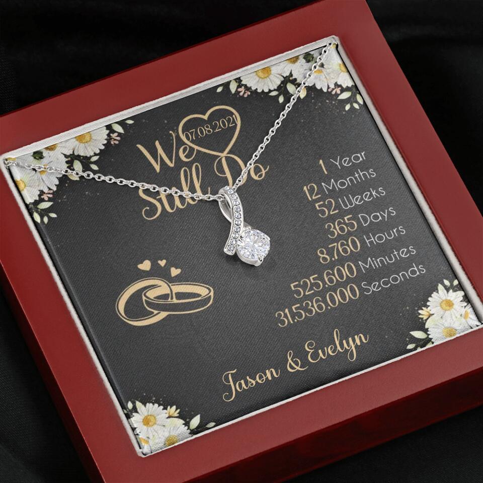 Personalized Valentine Gifts - We Still Do 1 Year - Personalized Necklace - 1st Anniversary Gift for Her - Image 48