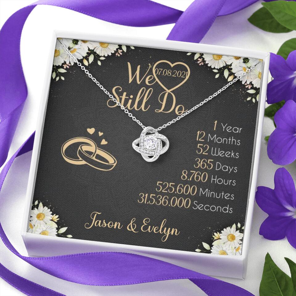 Personalized Valentine Gifts - We Still Do 1 Year - Personalized Necklace - 1st Anniversary Gift for Her - Image 5