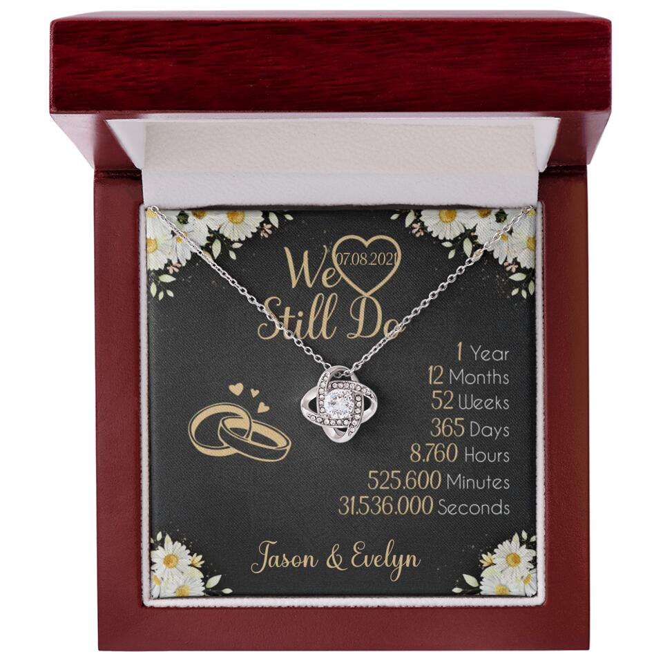 Personalized Valentine Gifts - We Still Do 1 Year - Personalized Necklace - 1st Anniversary Gift for Her - Image 6