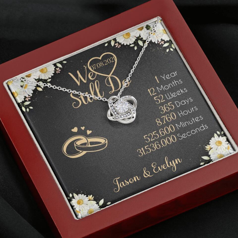 Personalized Valentine Gifts - We Still Do 1 Year - Personalized Necklace - 1st Anniversary Gift for Her - Image 7