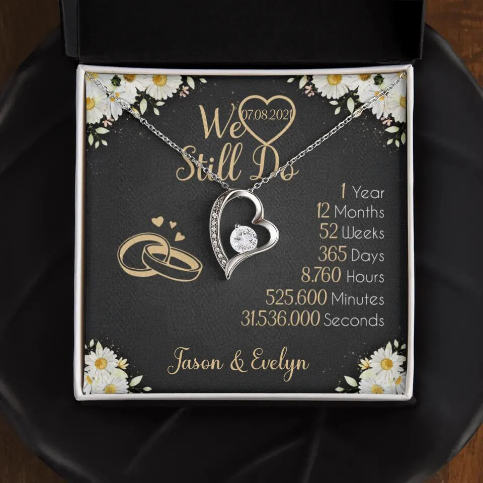 Personalized Valentine Gifts - We Still Do 1 Year - Personalized Necklace - 1st Anniversary Gift for Her - Image 8