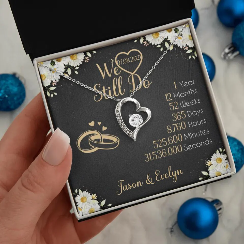 Personalized Valentine Gifts - We Still Do 1 Year - Personalized Necklace - 1st Anniversary Gift for Her - Image 9