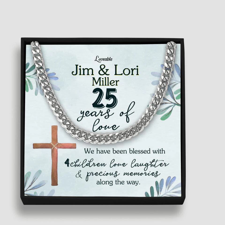 Wedding Anniversary Presents For Men Custom Cuban Link Chain For Husband