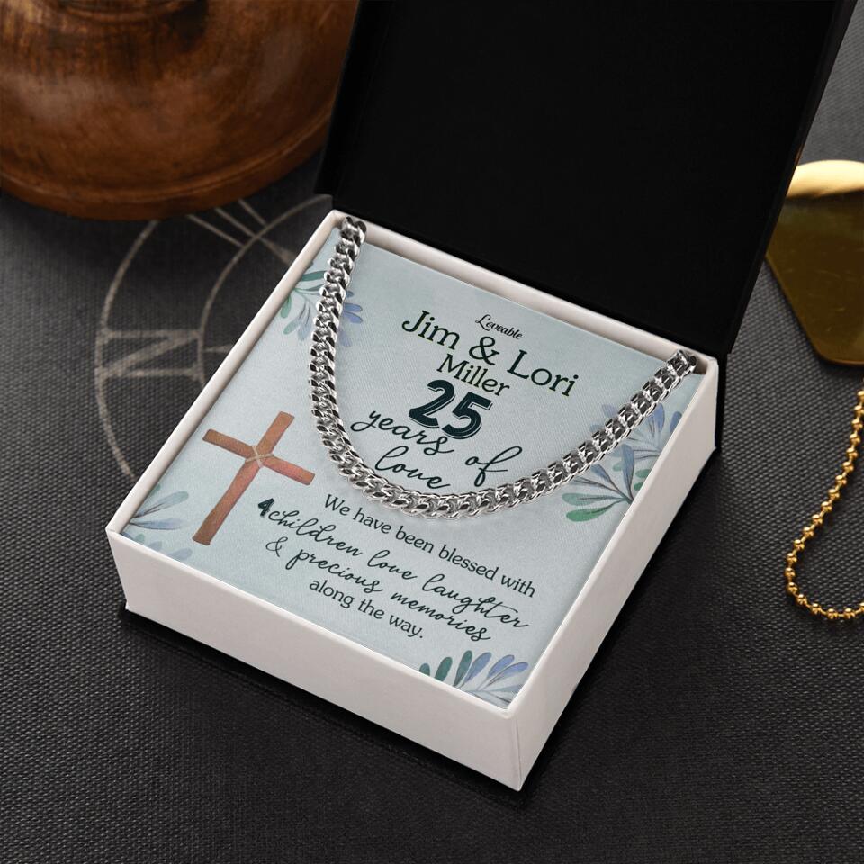 Wedding Anniversary Presents For Men Custom Cuban Link Chain For Husband - Image 3