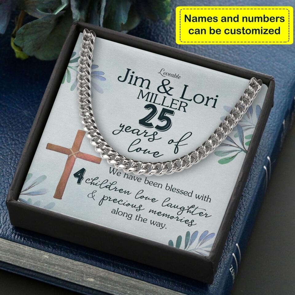 Wedding Anniversary Presents For Men Custom Cuban Link Chain For Husband - Image 4
