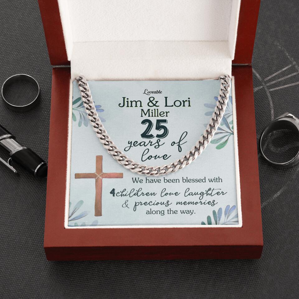 Wedding Anniversary Presents For Men Custom Cuban Link Chain For Husband - Image 8