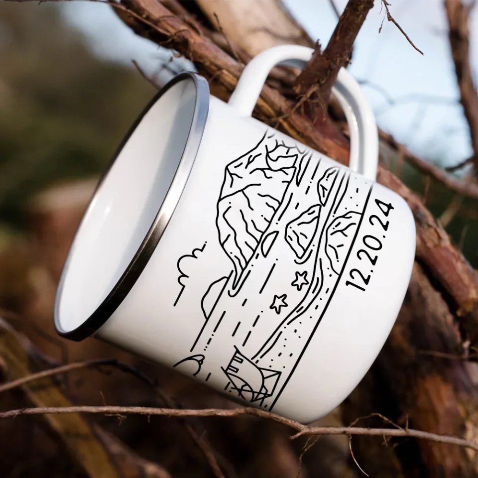 Wedding Gift For Gay Couple - Personalized Enamel Mug - Gift For LGBT Couple - Image 10