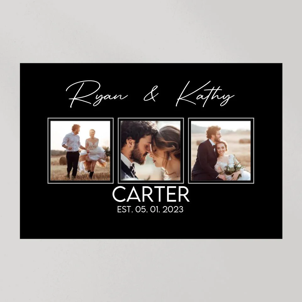 Personalized Valentine Gifts - Wedding Guest Book Sign Custom Canvas Poster Best Wedding Gift For Couples - Image 13