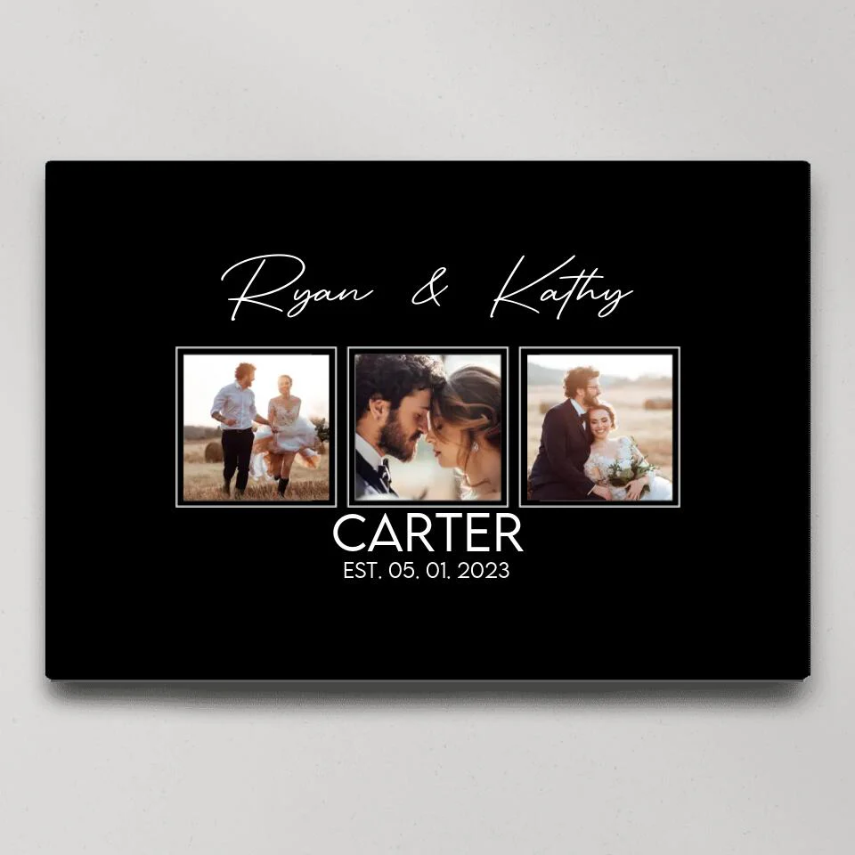 Personalized Valentine Gifts - Wedding Guest Book Sign Custom Canvas Poster Best Wedding Gift For Couples - Image 3