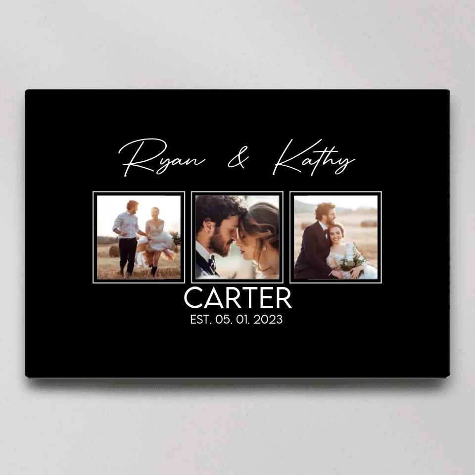 Personalized Valentine Gifts - Wedding Guest Book Sign Custom Canvas Poster Best Wedding Gift For Couples - Image 4