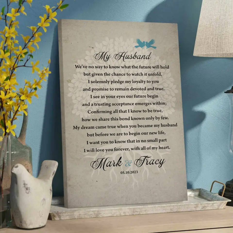 Wedding Vows Canvas - My Dream Came True - Wedding Wall Decoration - Gift for Bride & Groom - Image 3