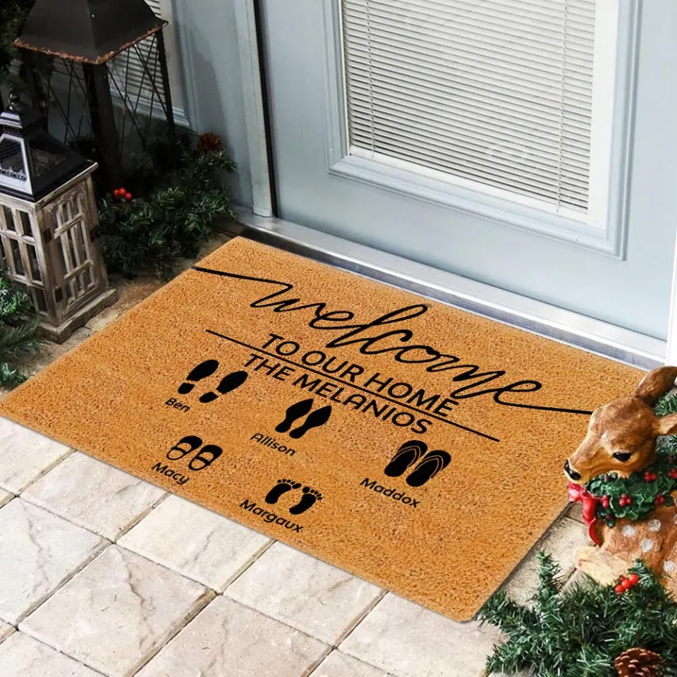 Welcome To Our Home Custom Footprint - Housewarming Gifts - Custom Doormat - Family Gifts - Image 10