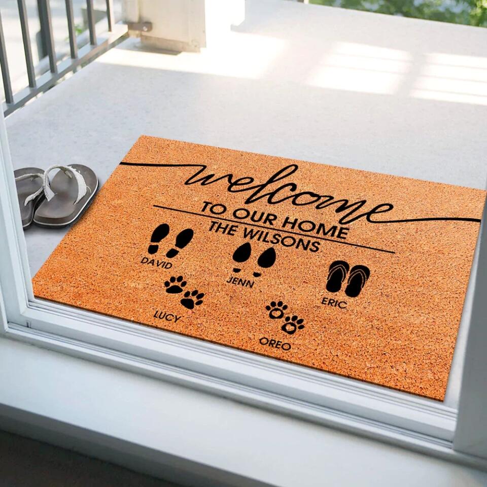 Welcome To Our Home Custom Footprint - Housewarming Gifts - Custom Doormat - Family Gifts - Image 6