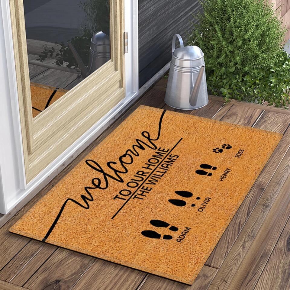 Welcome To Our Home Custom Footprint - Housewarming Gifts - Custom Doormat - Family Gifts - Image 8