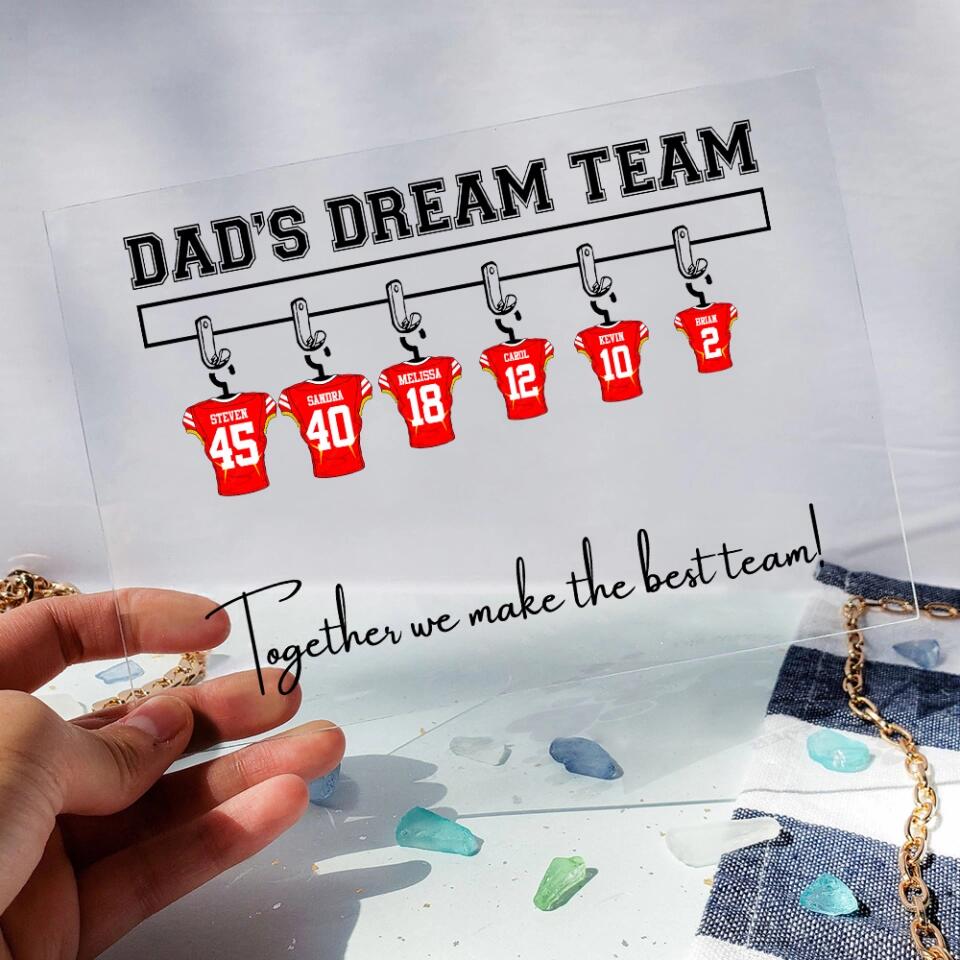 We're A Dream Team Together We Make The Best Team - Personalized Acrylic Plaque - Image 5