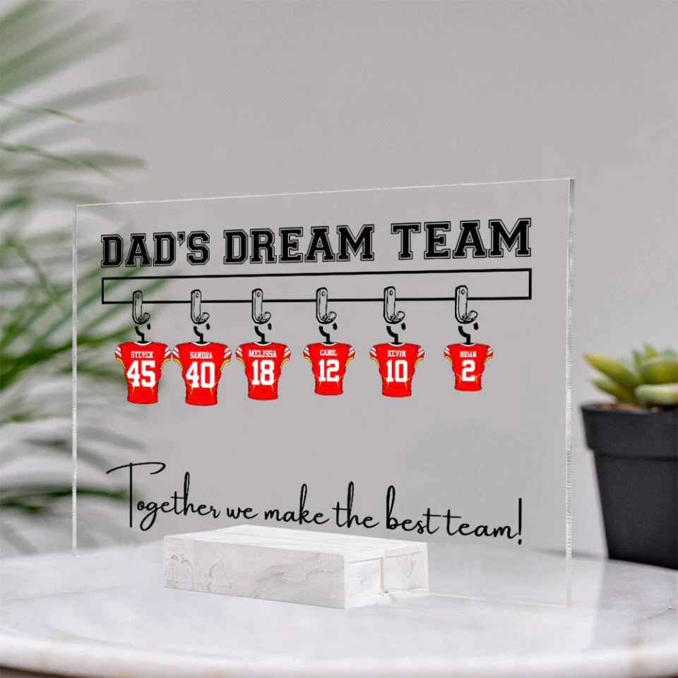 We're A Dream Team Together We Make The Best Team - Personalized Acrylic Plaque - Image 7