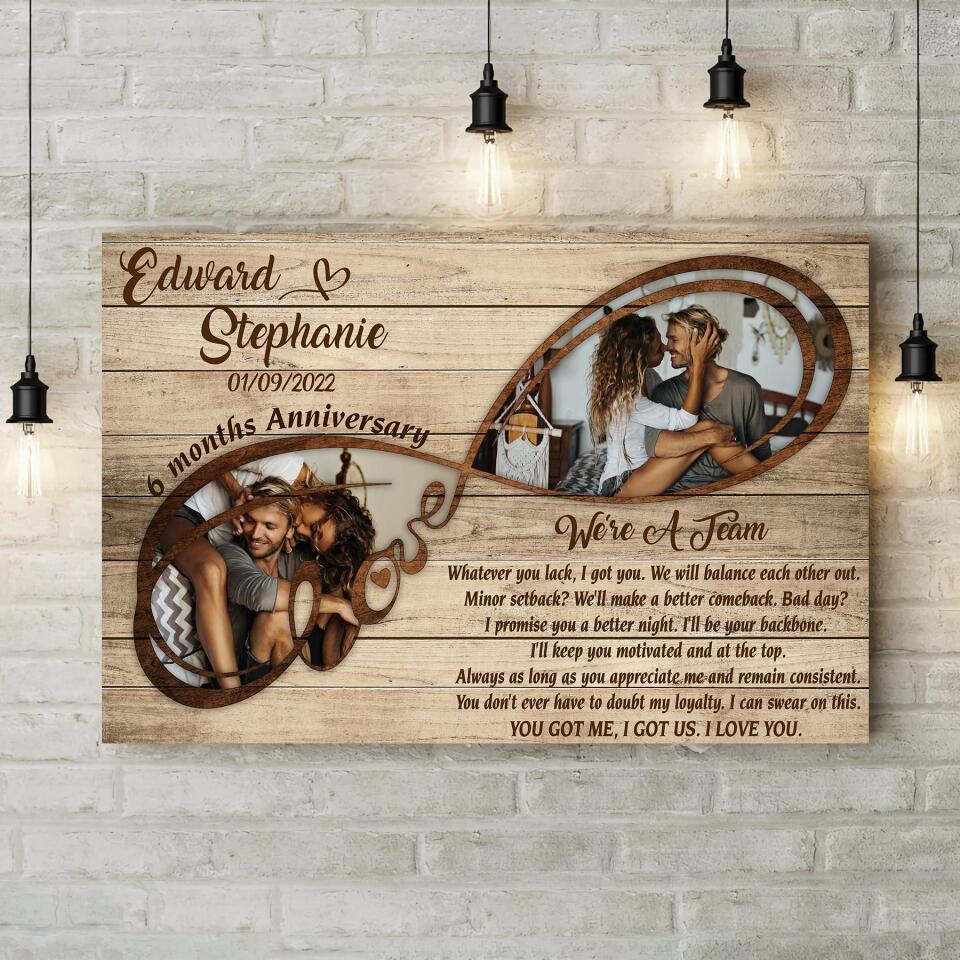 We're A Team I Love You Custom Canvas Poster Anniversary Gift For Couples - Image 9