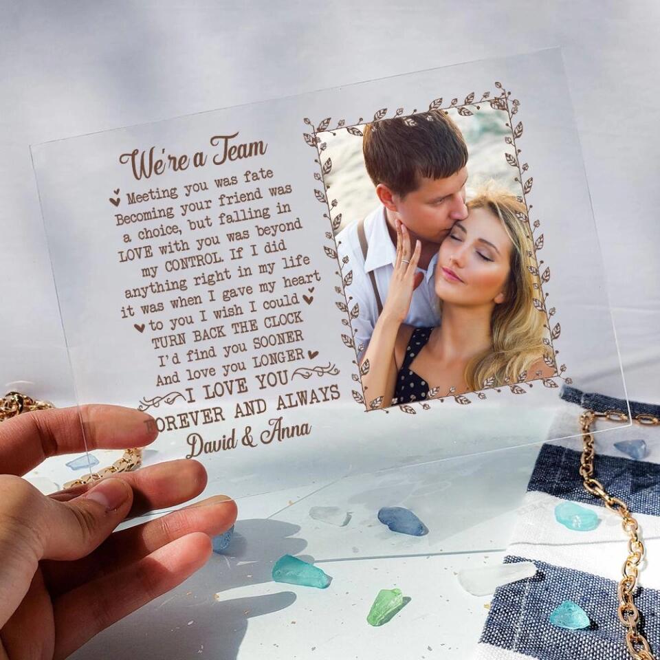 We're A Team, Meeting You Was Fate - Personalized Acrylic Plaque - Image 2