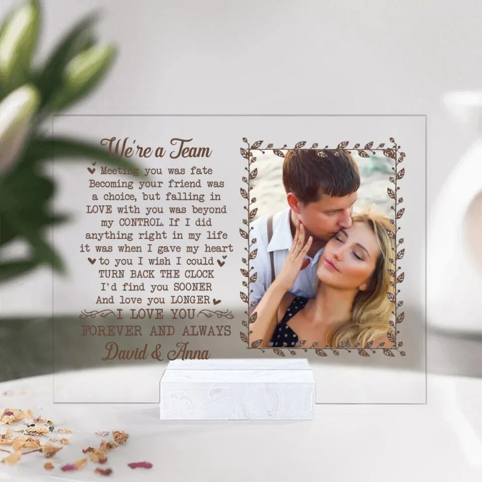 We're A Team, Meeting You Was Fate - Personalized Acrylic Plaque - Image 4