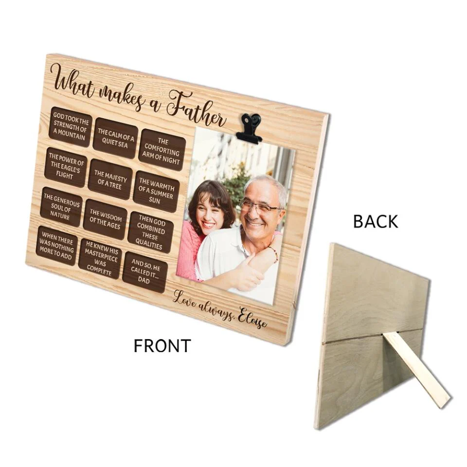 What Makes a Father - Chocolate Box with Text - God Took The Strength of a Mountain - Personalized Name - Custom Photo Clip Frame - Best Gift for Dad - Birthday Gift for Daddy - 211ICNBNPT154 - Image 7