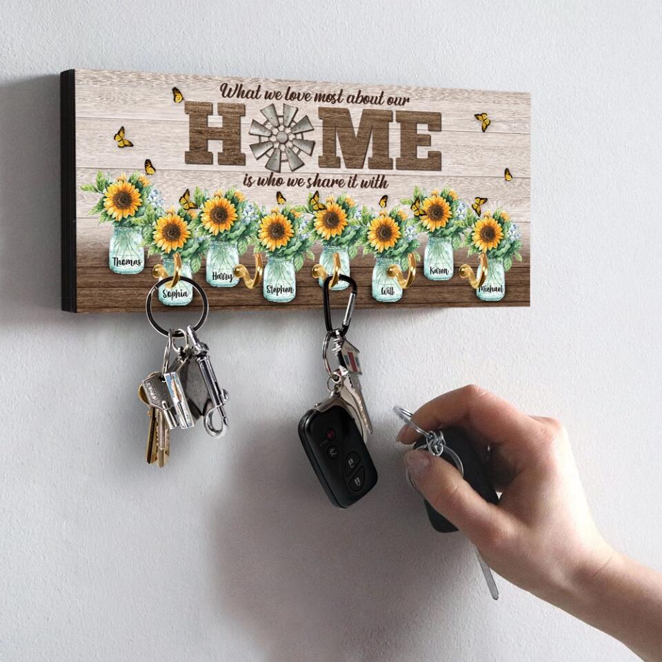 What We Love Most About Our Home - Personalized Key Holder - Gift For Family - Image 10