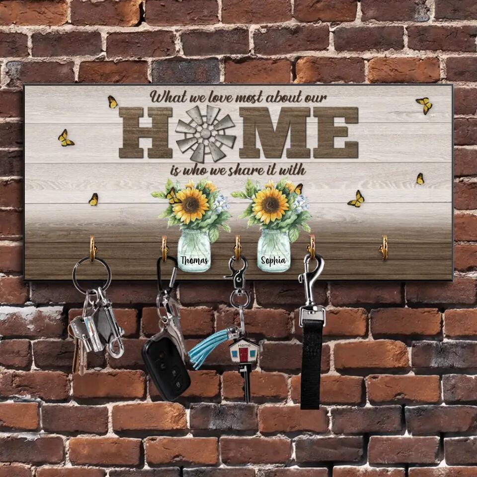 What We Love Most About Our Home - Personalized Key Holder - Gift For Family - Image 4