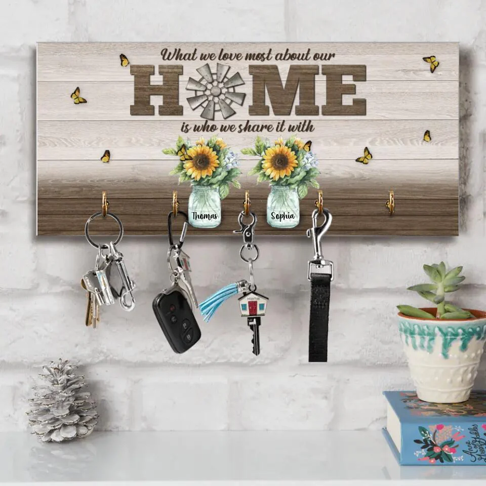 What We Love Most About Our Home - Personalized Key Holder - Gift For Family - Image 6