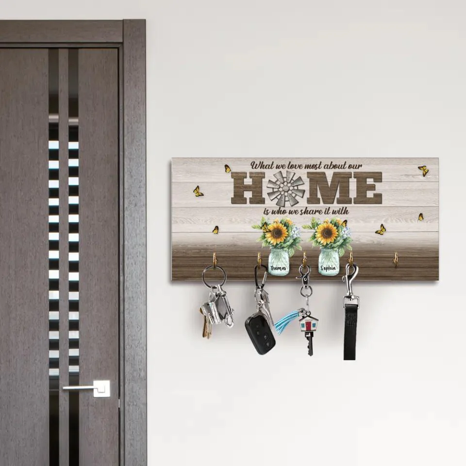 What We Love Most About Our Home - Personalized Key Holder - Gift For Family - Image 7