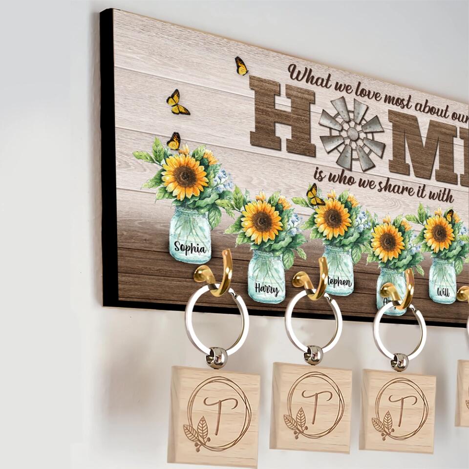 What We Love Most About Our Home - Personalized Key Holder - Gift For Family - Image 9