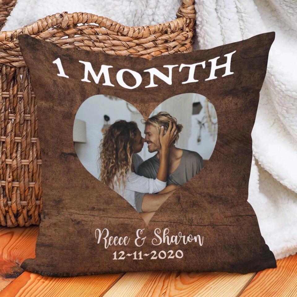 When I Say I Love You More Couple Saying, Custom Name Photo And Date, Personalized Pillow Gift For Anniversary - Image 4