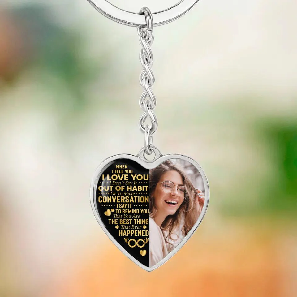 When I Tell You I Love You Personalized Heart Necklace - Image 11