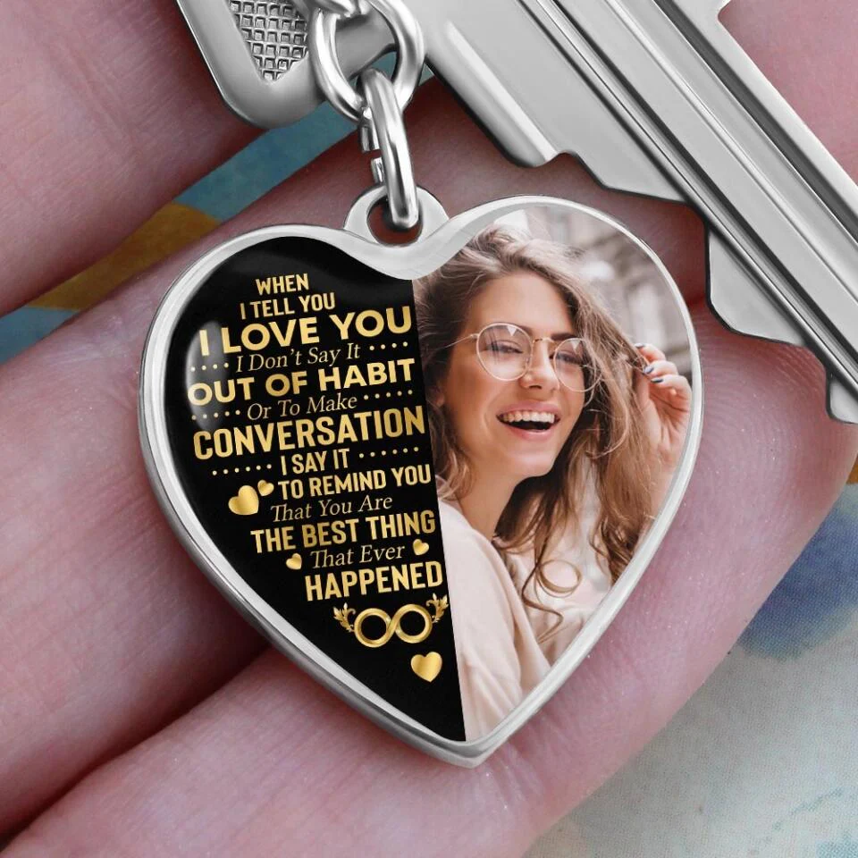 When I Tell You I Love You Personalized Heart Necklace - Image 14